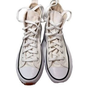 Converse High Top Shoes RUN STAR HIKE PLATFORM Sneakers White Womens Size 7